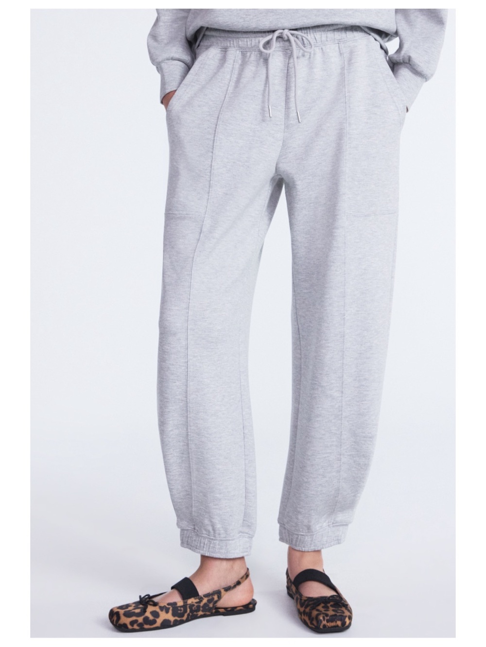 Scoop Heather Gray Scuba-knit Barrel Pants NWT